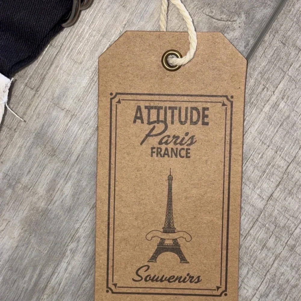 NWT Attitude Paris France Cooking Apron Paris Landmarks Heavy Canvas Adjustable - Picture 4 of 4